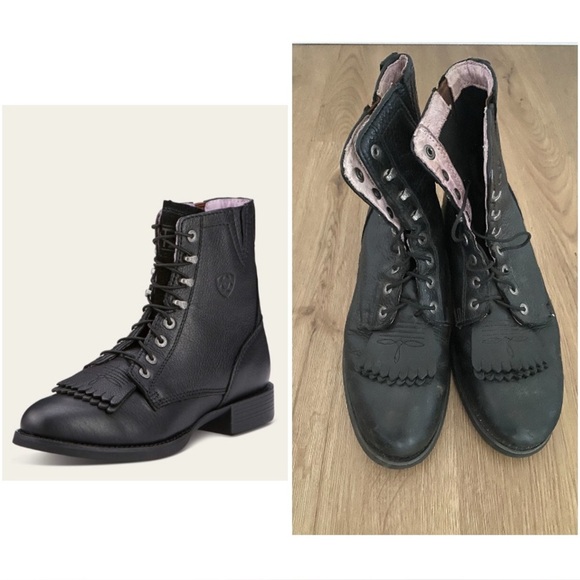 Ariat Shoes - Ariat Western Performance Black Heritage Lacer II Women's Lace-Up leather Boots